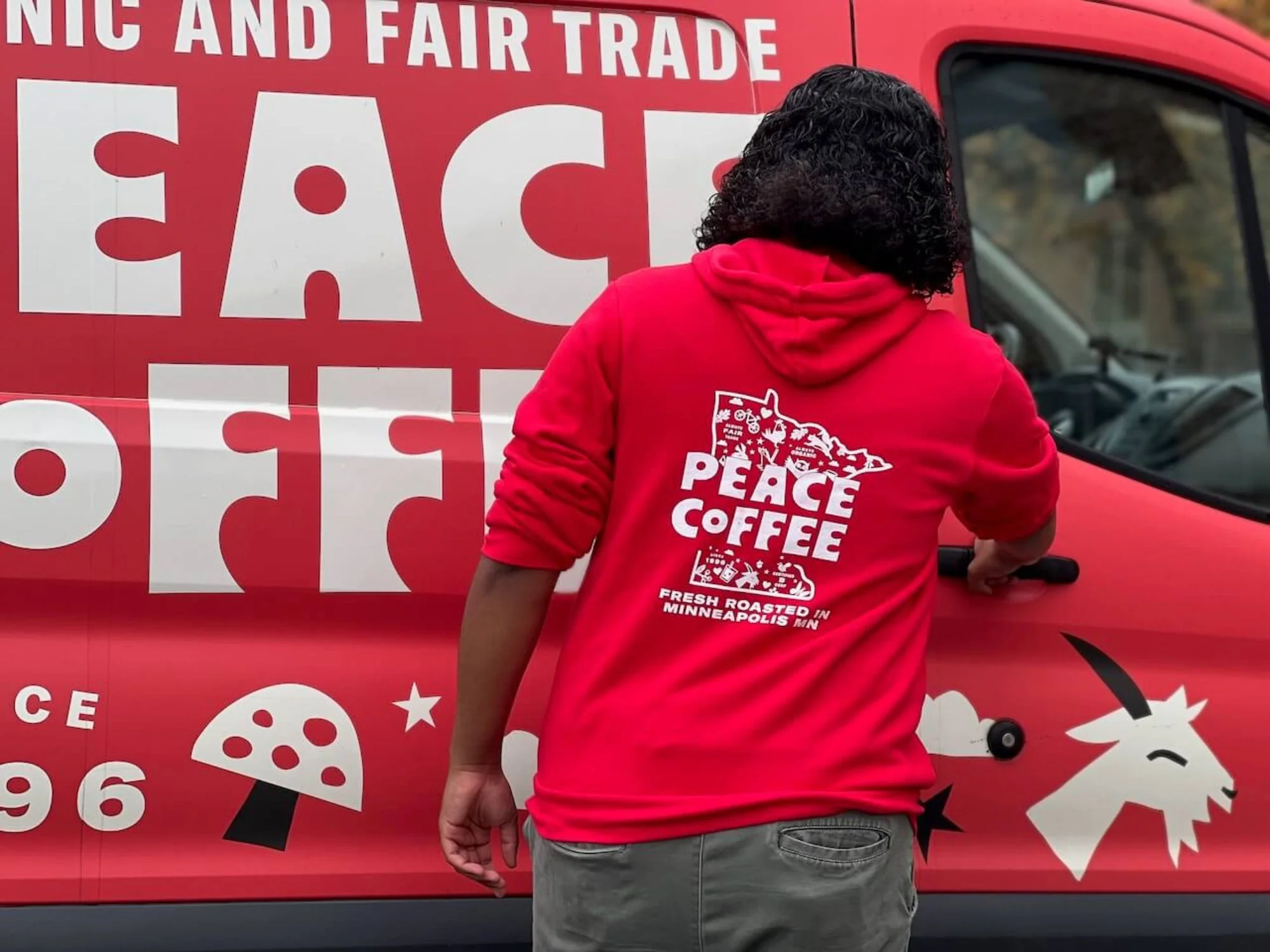 Red Zip Up MN Hoody - Image 3